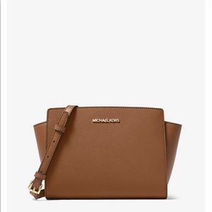 Selma Medium Saffiano Leather Crossbody Bag